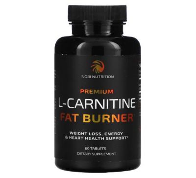 Nobi Nutrition, Premium L-Carnitine Fat Burner, 60 Tablets