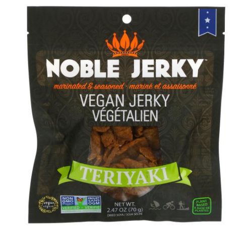 Noble Jerky, Vegan Jerky, Teriyaki, 2.47 oz (70 g)