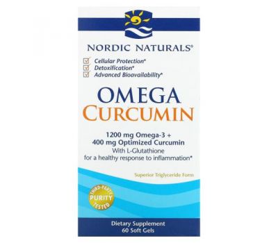 Nordic Naturals, Omega Curcumin, 1,250 mg, 60 Soft Gels
