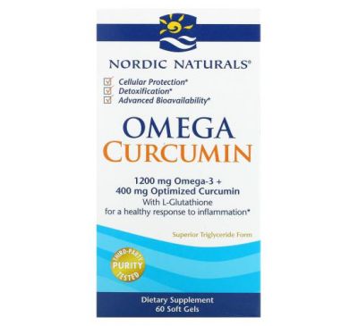 Nordic Naturals, Omega Curcumin, 1,250 mg, 60 Soft Gels
