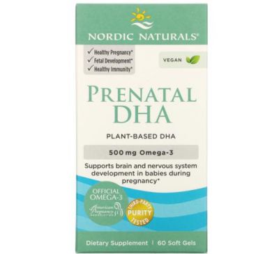 Nordic Naturals, Prenatal DHA, 250 mg, 60 Soft Gels