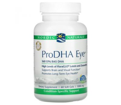 Nordic Naturals, ProDHA Eye, 1,000 mg, 60 Soft Gels