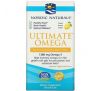 Nordic Naturals, Ultimate Omega, лимон, 640 мг, 60 капсул