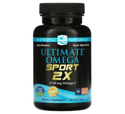 Nordic Naturals, Ultimate Omega Sport 2x, 2,150 mg, 60 Soft Gels