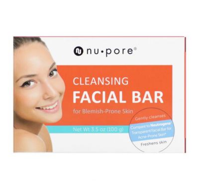 Nu-Pore, Cleansing Facial Bar for Blemish-Prone Skin, 3.5 oz (100 g)