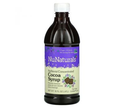 NuNaturals, NuStevia, концентрований какао-сироп, 0,47 л (16 рідк. унцій)