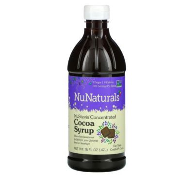 NuNaturals, NuStevia, концентрированный какао-сироп, 0,47 л (16 жидк. унций)