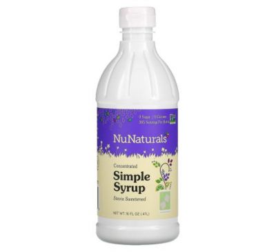 NuNaturals, Сахарный сироп с экстрактом Стевии, 16 ж. унций (.47 л)