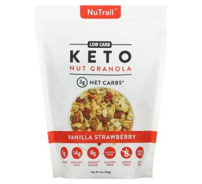 NuTrail, Keto Nut Granola, ваниль и клубника, 312 г (11 унций)