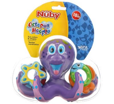Nuby, Bath Toy, Octopus Hoopta, 18+ Months, 1 Count