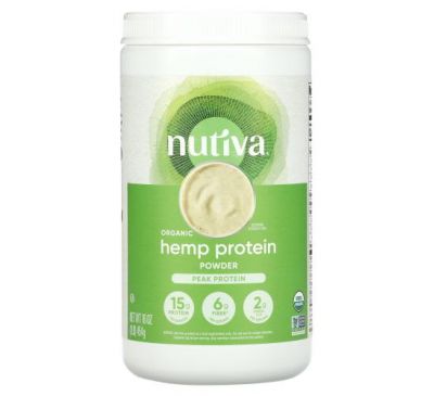 Nutiva, Протеин в порошке из органической конопли, 454 г (16 жидк. унций)