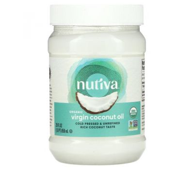 Nutiva, Organic Virgin Coconut Oil, 29 fl oz (858 ml)