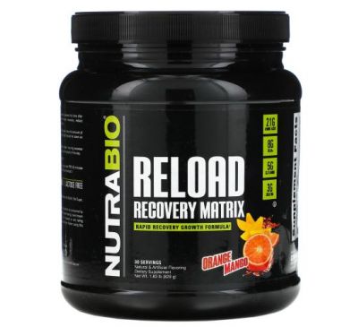 NutraBio Labs, Reload Recovery Matrix, Orange Mango, 1.83 lb (829 g)