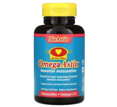 Nutrex Hawaii, OmegaAstin, Hawaiian Astaxanthin, 60 Vegan Soft Gels