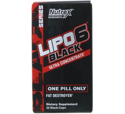 Nutrex Research, LIPO-6 Black, Ultra Concentrate, 30 Black-Caps