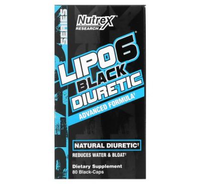 Nutrex Research, LIPO-6 Black Diuretic, 80 Black-Caps