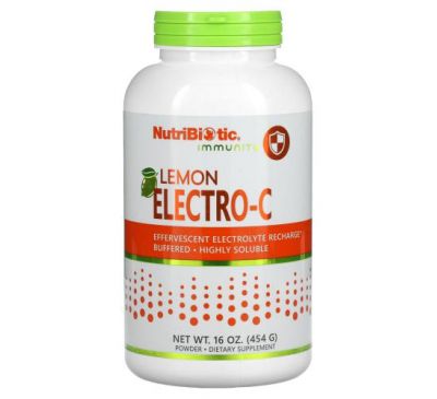NutriBiotic, Immunity, Lemon Electro-C Powder, 16 oz (454 g)