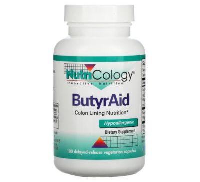 Nutricology, ButyrAid, 100 Delayed-Release Vegetarian Capsules