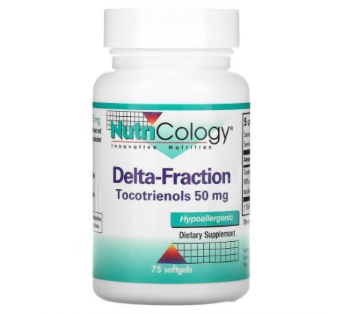 Nutricology, Delta-Fraction, Tocotrienols, 50 mg, 75 Softgels