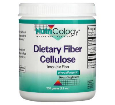 Nutricology, Dietary Fiber Cellulose , 8.8 oz (250 g)
