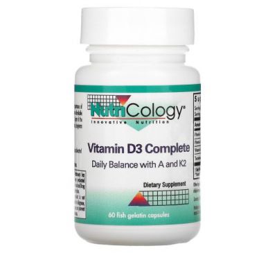 Nutricology, Vitamin D3 Complete, 60 Fish Gelatin Capsules