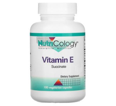 Nutricology, Vitamin E, Succinate, 100 Vegetarian Capsules
