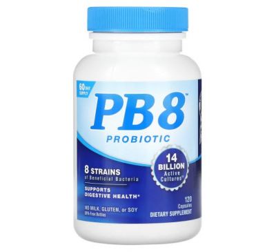 Nutrition Now, PB 8, пробиотик, 14 млрд, 120 капсул