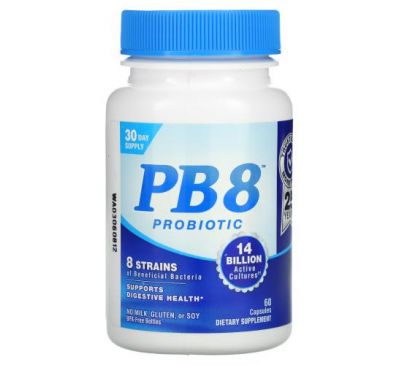 Nutrition Now, PB 8, пробиотик, 14 млрд, 60 капсул