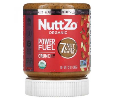Nuttzo, Power Fuel, органическое масло из 7 орехов и семян, хрустящее, 340 г (12 унций)