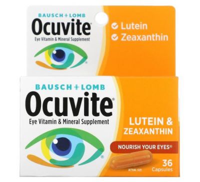 Ocuvite, лютеїн і зеаксантин, 36 капсул