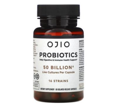 Ojio, Probiotics, 50 Billion, 30 Delayed Release Capsules
