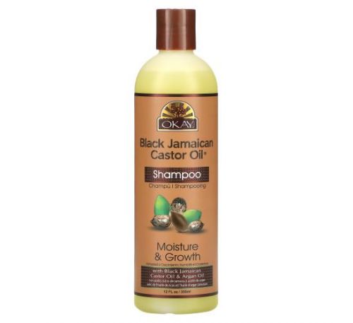 Okay Pure Naturals, Black Jamaican Castor Oil, Shampoo, 12 fl oz (355 ml)
