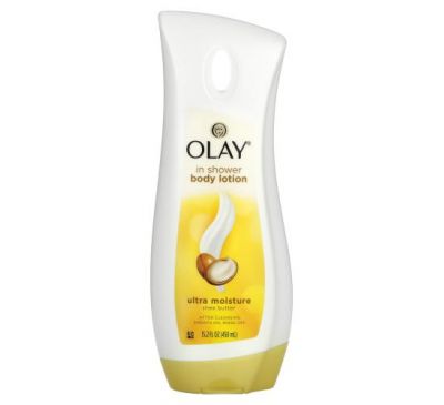 Olay, In-Shower Body Lotion, Ultra Moisture Shea Butter, 15.2 fl oz (450 ml)