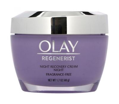 Olay, Regenerist, Night Recovery Cream, Fragrance-Free, 1.7 oz (48 g)