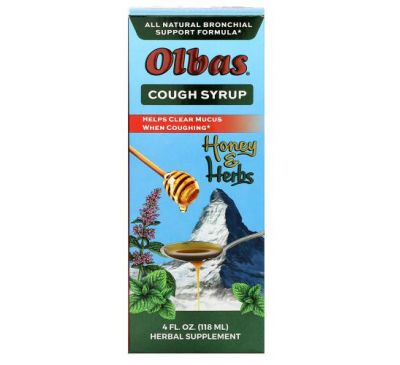 Olbas Therapeutic, сироп від кашлю, мед і трави, 118 мл (4 рідк. унції)