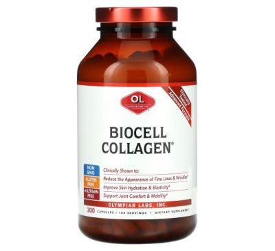 Olympian Labs, Biocell Collagen, 300 Capsules