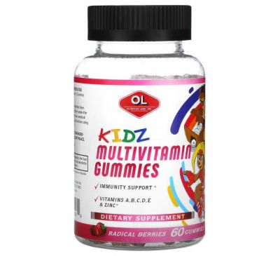 Olympian Labs, Kidz Multivitamin Gummies, Радикальные ягоды, 60 жевательных конфет
