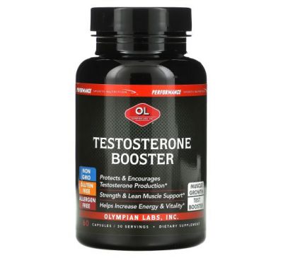 Olympian Labs, Performance Sports Nutrition, Testosterone Booster, 60 Capsules