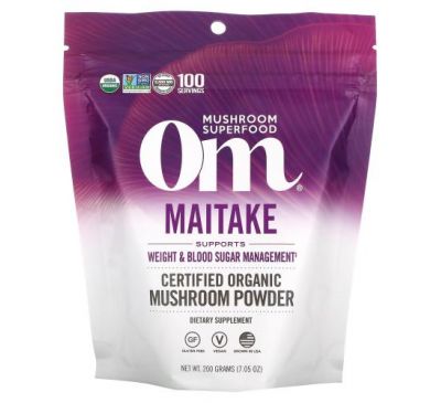 Om Mushrooms, Certified Organic Mushroom Powder, Maitake, 7.05 oz (200 g)