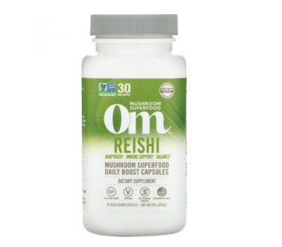 Om Mushrooms, Reishi, 667 mg, 90 Vegetarian Capsules