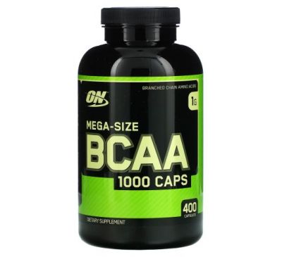 Optimum Nutrition, BCAA 1000 Caps, Mega-Size, 1 g, 400 Capsules