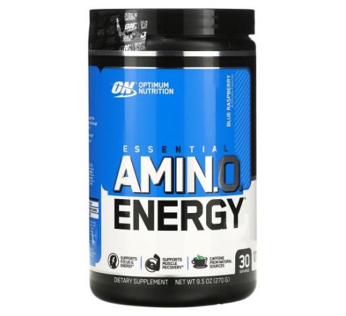Optimum Nutrition, ESSENTIAL AMIN.O. ENERGY, Blue Raspberry, 9.5 oz (270 g)