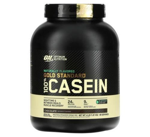Optimum Nutrition, Gold Standard 100% Casein, Naturally Flavored, Chocolate Creme, 4 lbs (1.81 kg)