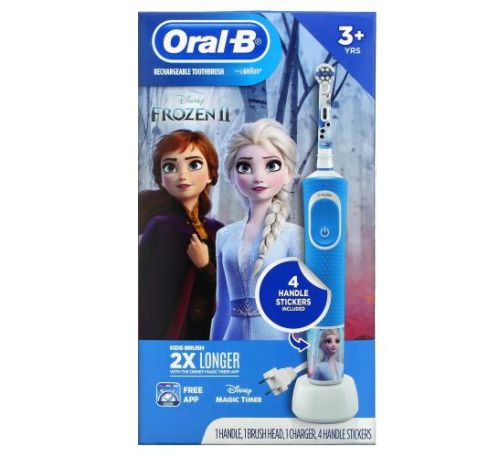 Oral-B, Kids, Frozen, Rechargable Toothbrush, 3+ Yrs,  3 Piece Set