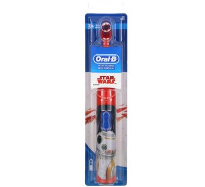 Oral-B, дитяча щітка на батарейках, м’яка, «Зоряні війни», 1 зубна щітка