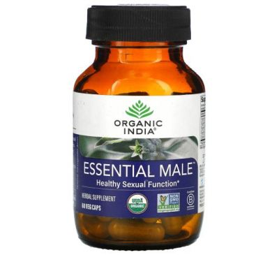 Organic India, Essential Male, Healthy Sexual Function, 60 Veg Caps