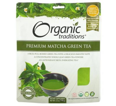Organic Traditions, Premium Matcha Green Tea, 3.5 oz (100 g)