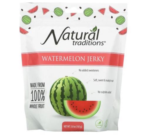 Organic Traditions, Watermelon Jerky, 5.8 oz (165 g)