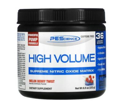 PEScience, High Volume, Supreme Nitric Oxide Matrix, Melon Berry Twist, 8.9 oz (252 g)
