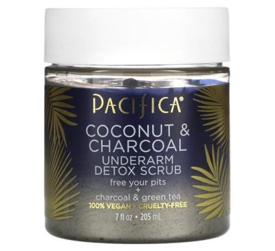 Pacifica, Coconut & Charcoal, Underarm Detox Scrub, 7 oz (205 ml)